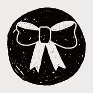 Ribbon bow doodle drawing N5