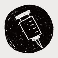 Syringes doodle drawing N10