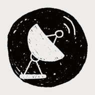 Satellite doodle drawing N17