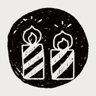 candle doodle drawing N5