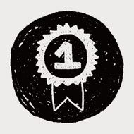 Medal doodle drawing N14