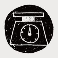 scale weight doodle drawing N10