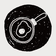 Omelette pan doodle drawing N9