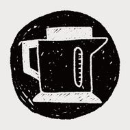 kitchenware hot water bottle doodle drawing N10