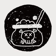 witch&#039;s pot doodle drawing N5