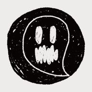 ghost doodle drawing N9