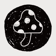 mushroom doodle drawing N5