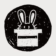 magic rabbit doodle drawing N18