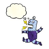 cartoon terrified robot with thought bubble N3