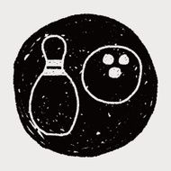 bowling doodle drawing N5