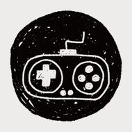 Game Remote Control doodle drawing N10