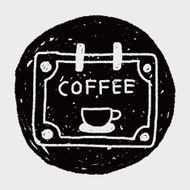 coffee shop sign doodle drawing N5