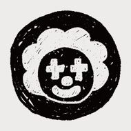 clown doodle drawing N123
