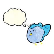 cartoon bird with thought bubble N63