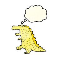 cartoon dinosaur with thought bubble N8