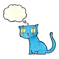 cartoon cat with thought bubble N8