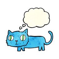 cartoon cat with thought bubble N9
