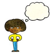 cartoon boy with hands on hips thought bubble N3