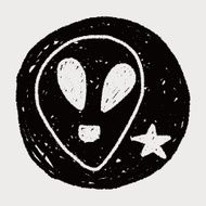 alien doodle drawing N5