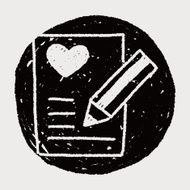 love letter doodle drawing N13