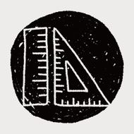 ruler doodle drawing N4