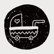 baby stroller doodle drawing N5