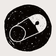 safety pin doodle drawing N5