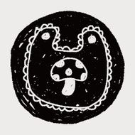 baby bib doodle drawing N5