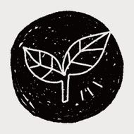 leaf doodle drawing N5