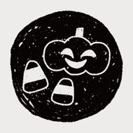 halloween pumpkin doodle drawing N8