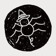 halloween spider doodle drawing N4