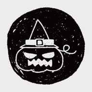 halloween pumpkin doodle drawing N9