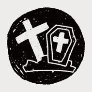 grave doodle drawing N19
