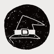 witch's hat doodle drawing N10