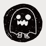 ghost doodle drawing N10