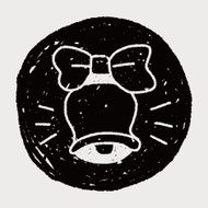 Christmas bell doodle drawing N16