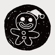 The Gingerbread Man doodle drawing N5