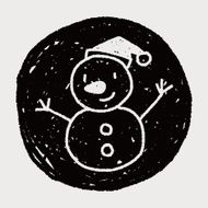 snowman doodle drawing N8