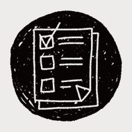 paper checking list doodle drawing N10