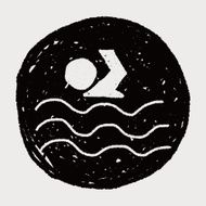 swimmer doodle drawing N7