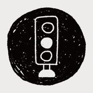 Traffic lights doodle drawing N5