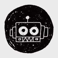 robot doodle drawing N5