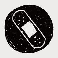adhesive bandage doodle drawing N4