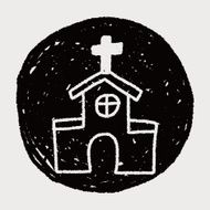 church doodle drawing N4