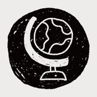 globe doodle drawing N16
