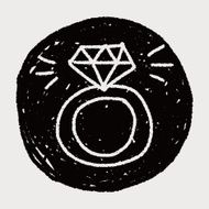 diamond ring doodle drawing N12