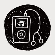 music player doodle drawing N13