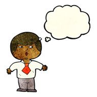 cartoon shocked boy with thought bubble N8