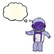 cartoon astronaut with thought bubble N26