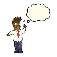 cartoon man with idea thought bubble N23